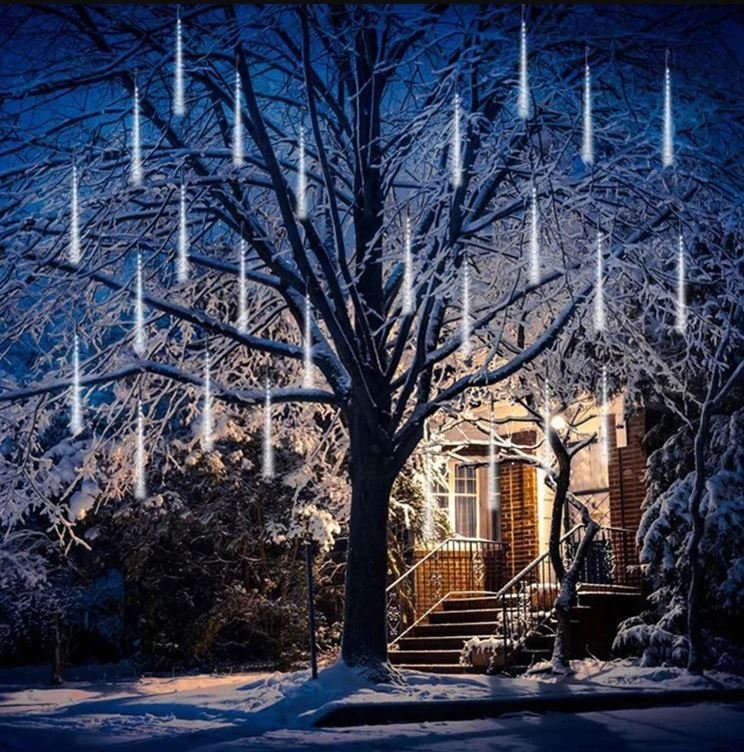 Snow Fall Led pisca chuva de meteoro 100 cm branco Bivolt – LedPlace Natal